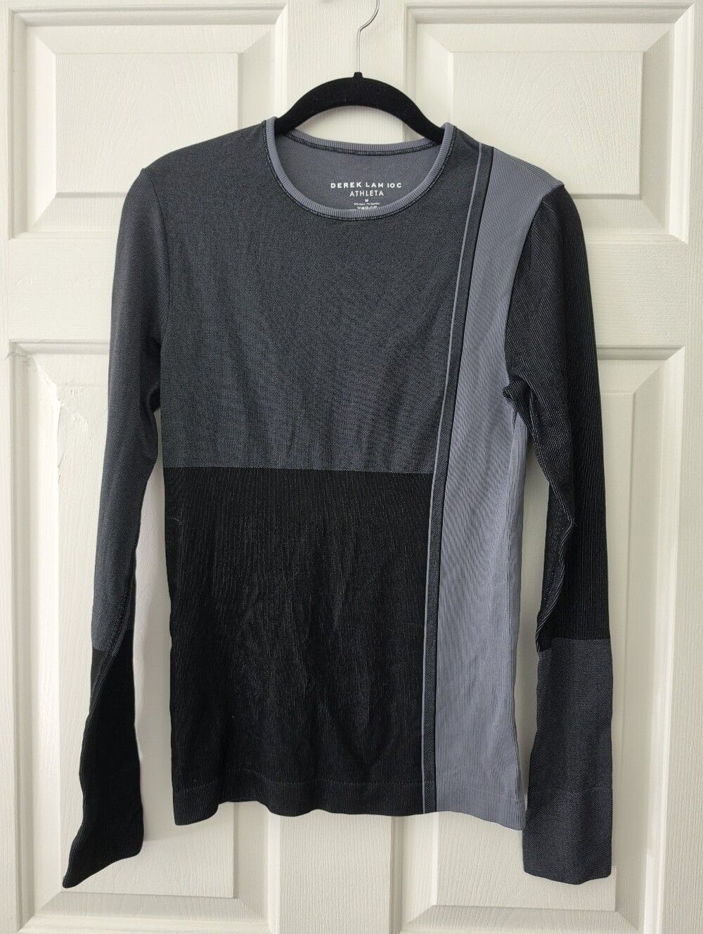 Derek Lam 10C Athleta Block Avenue Seamless Long Sleeve Top